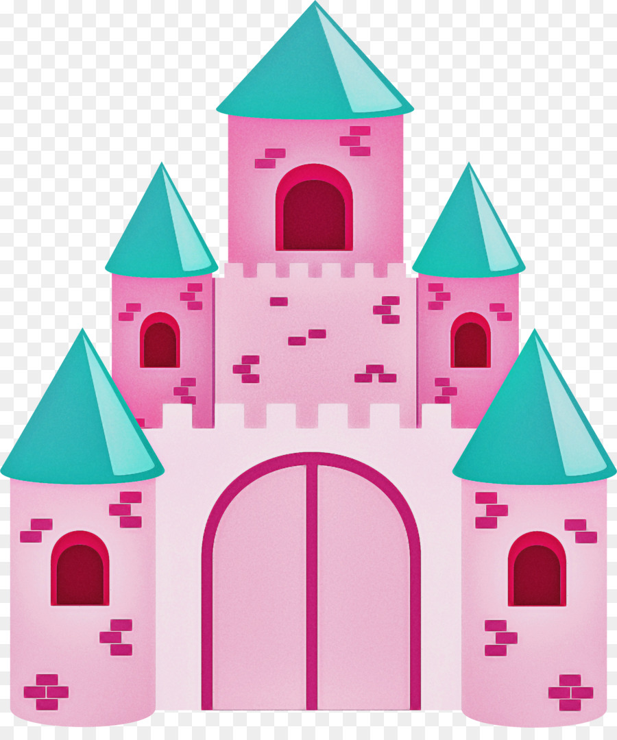 nhà chơi lâu đài màu hồng - 