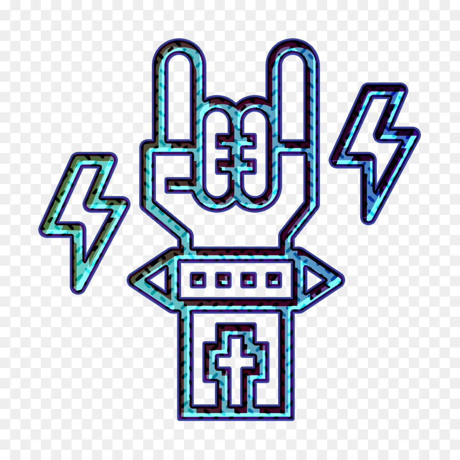 Rock icon Hands icon Punkrock-Symbol - 