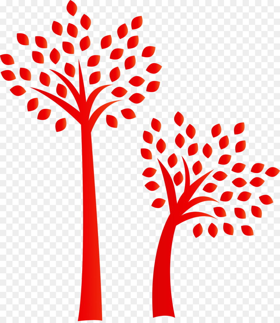 pianta della linea dell'albero della foglia rossa - 