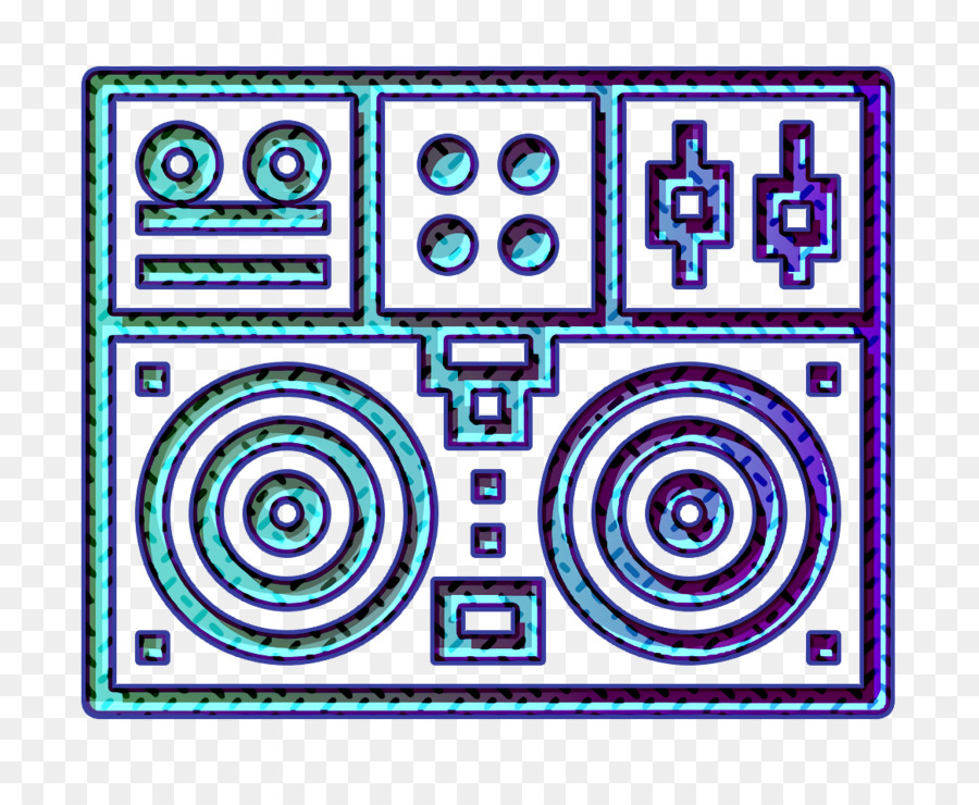 Musik- und Multimedia-Symbol Tanzsymbol Turntable-Symbol - 
