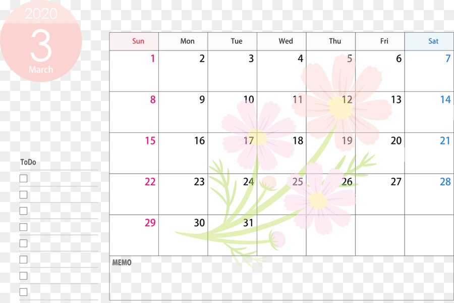 Kalender März 2020 Kalender März 2020 Druckbarer Kalender 2020 - 