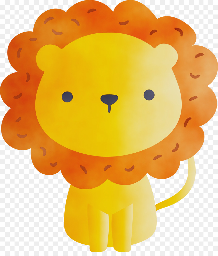 sư tử phim hoạt hình màu vàng - 