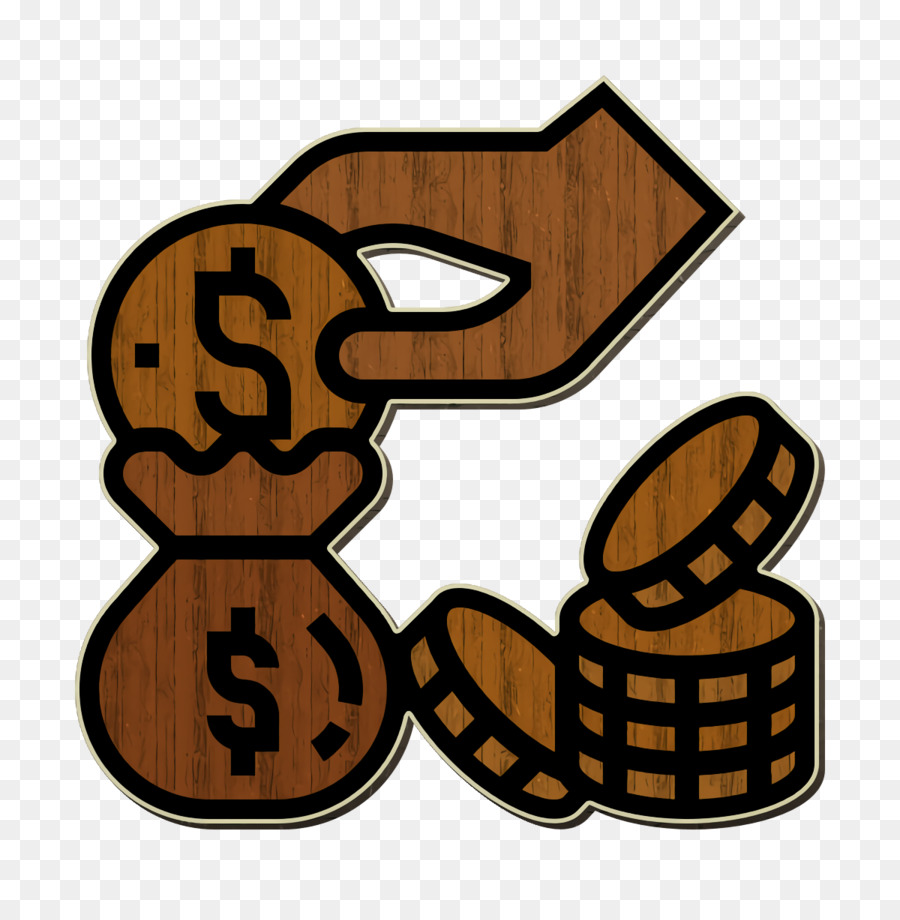 Icona di borsa di denaro Icona di affari e finanza Icona di crowdfunding - 