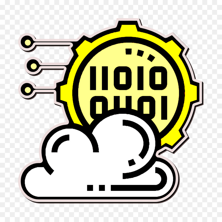 Icona di Cyber ​​Crime Icona di elaborazione cloud Icona di programmazione - 