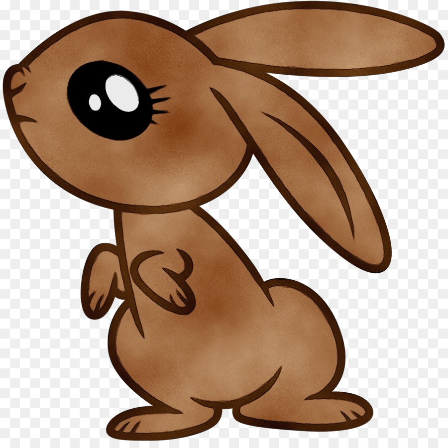 cartoon brown hare animation animal figure