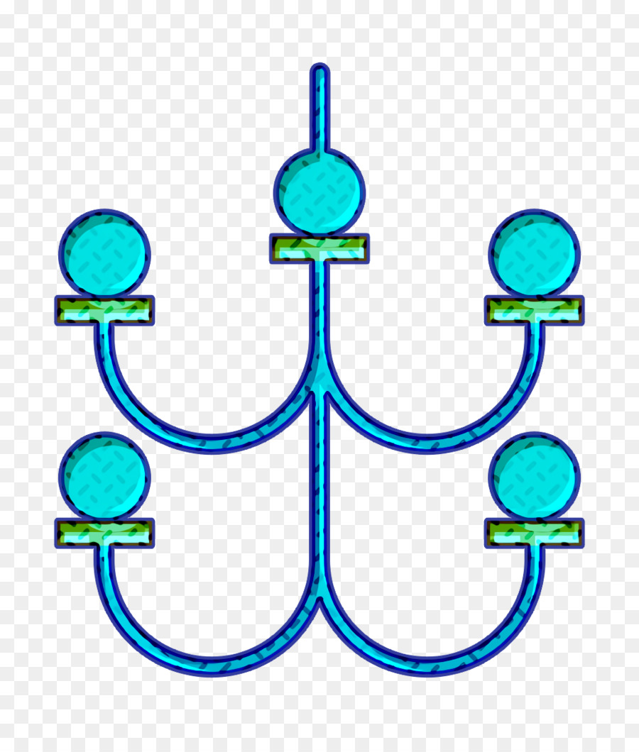 Kronleuchter-Symbol Leichte Symbol Interiors-Symbol - 