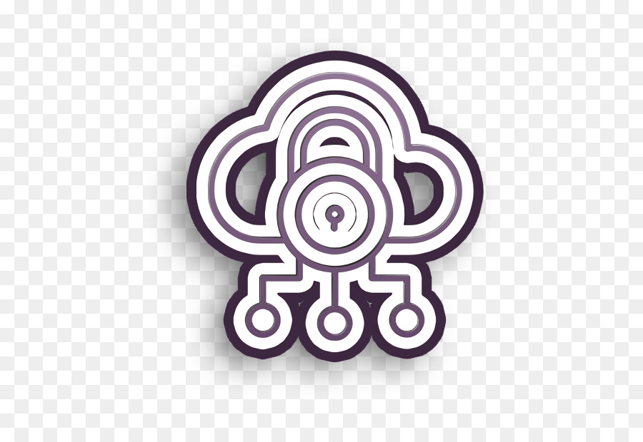 Cyber Symbol Cloud Symbol Sicheres Symbol - 