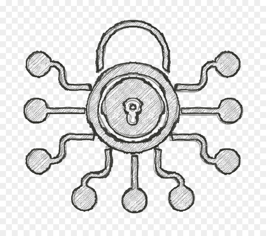 Cyber Symbol Symbol verschlüsseln Symbol 