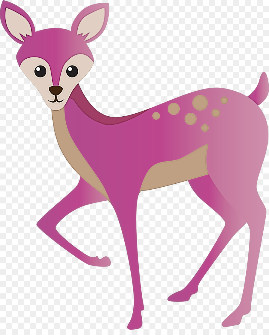 pink deer wildlife animal figure tail