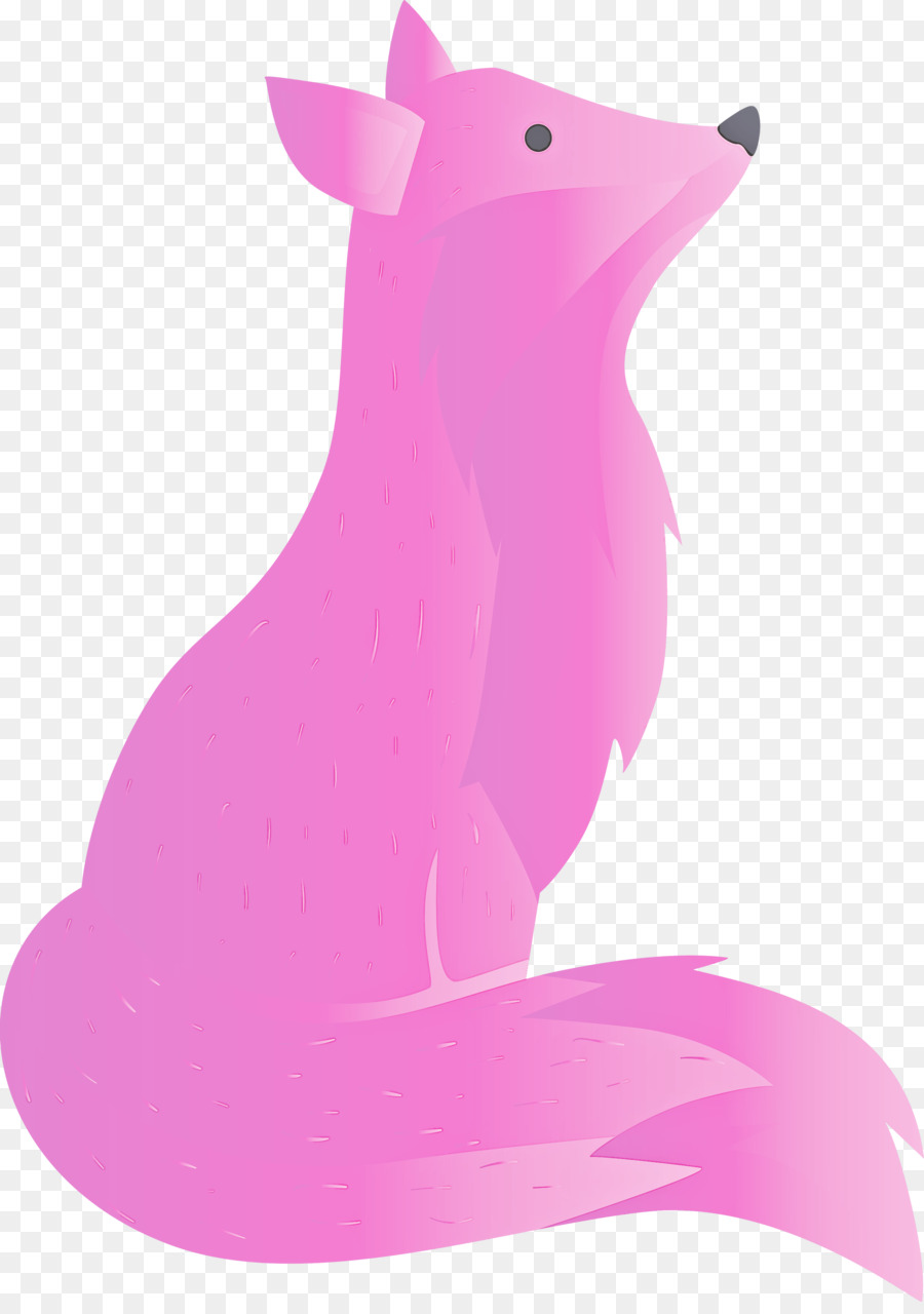 pink magenta animal figure tail