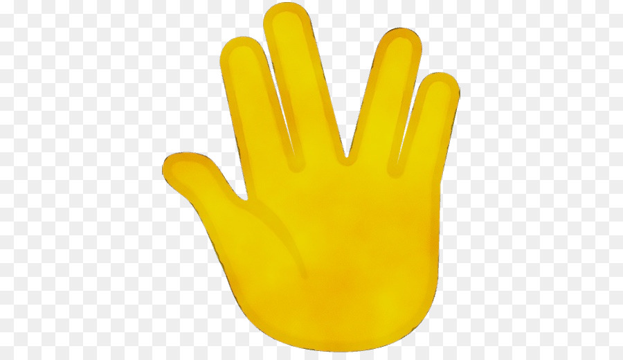 gelber Schutzhandschuh persönliche Schutzausrüstung Handschuh Hand - 