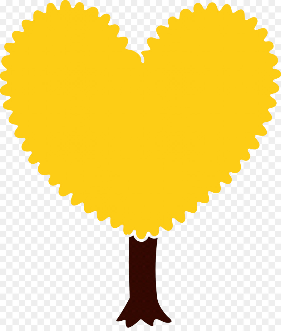 heart yellow love heart