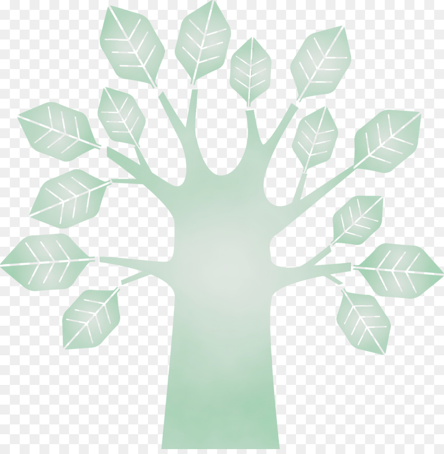 mano verde della pianta dell'albero della foglia - 