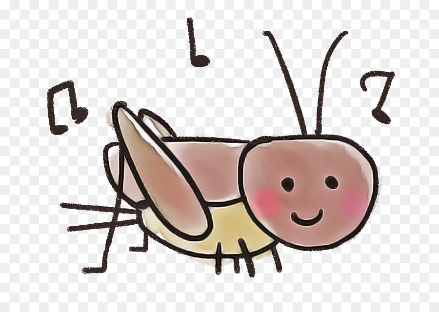 cartoon insect font smile