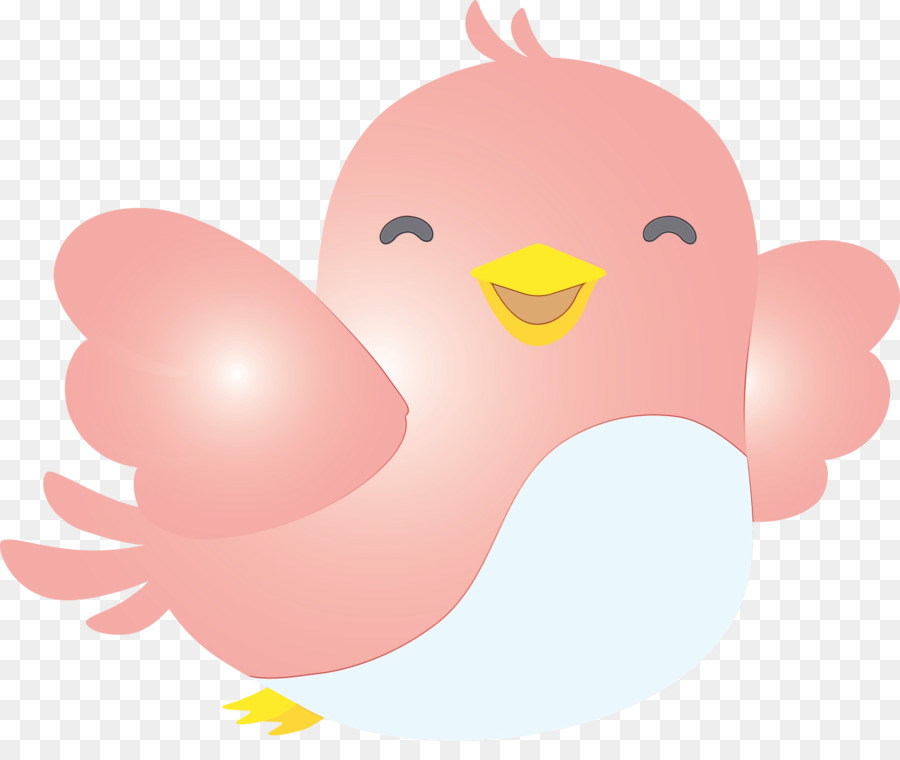 rosa Vogelkarikatur-Hühnerschnabel - 