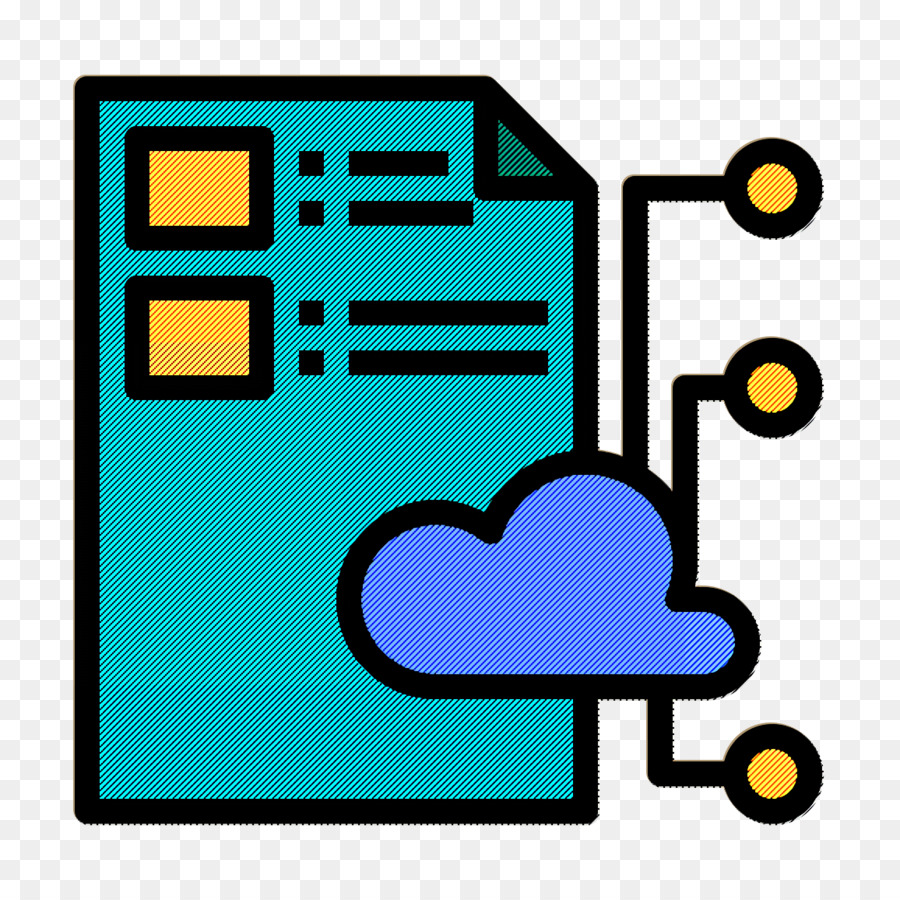 Biểu tượng lưu trữ Biểu tượng đám mây Biểu tượng dịch vụ kỹ thuật số - 