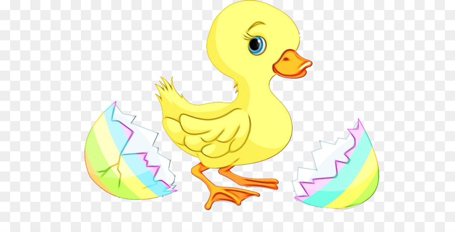 Entenvogel Enten, Gänse und Schwäne Wasservogel gelb - 