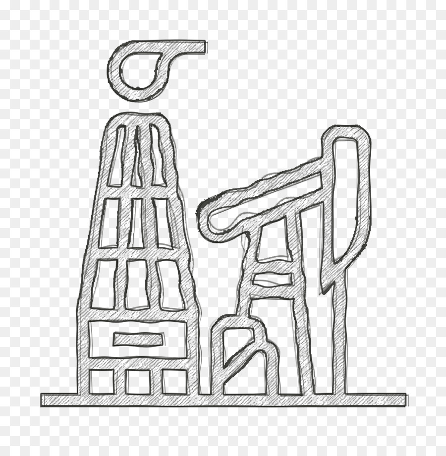Icona di interruzione delle tecnologie Icona di petrolio Icona di estrazione del petrolio - 