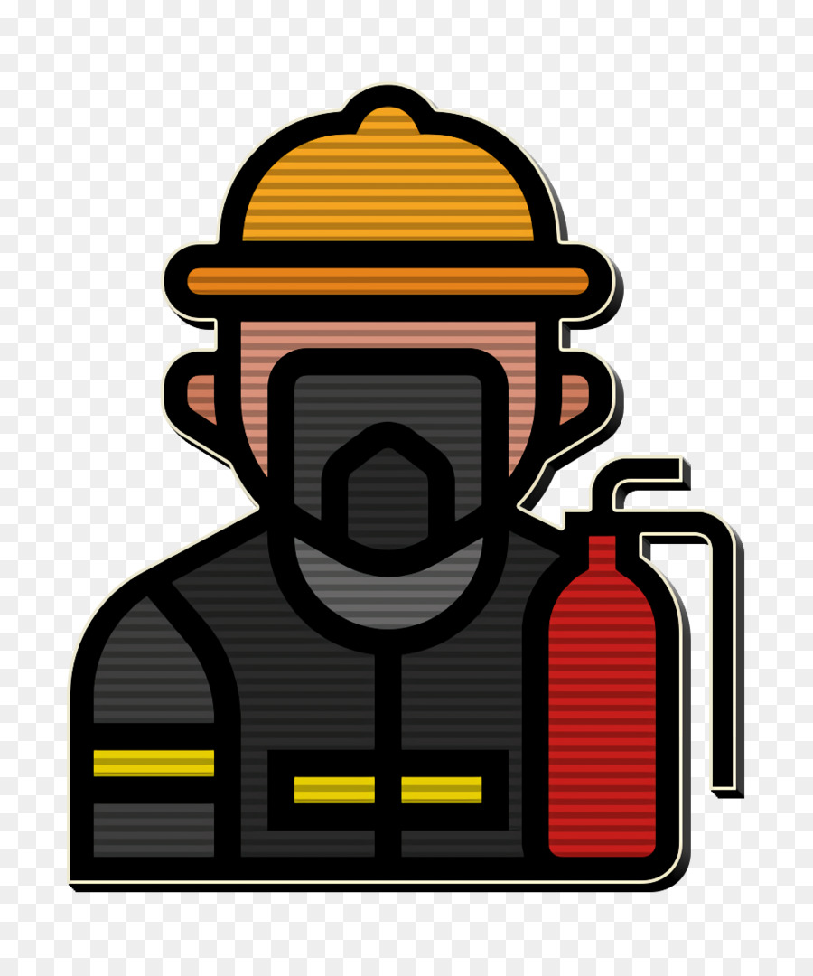 Jobs und Berufssymbol Feuerwehrmannsymbol - 
