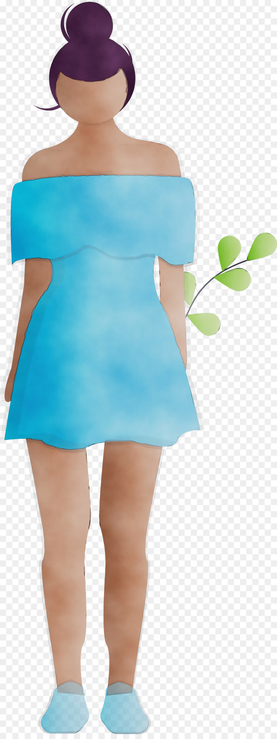 clothing shoulder turquoise aqua dress