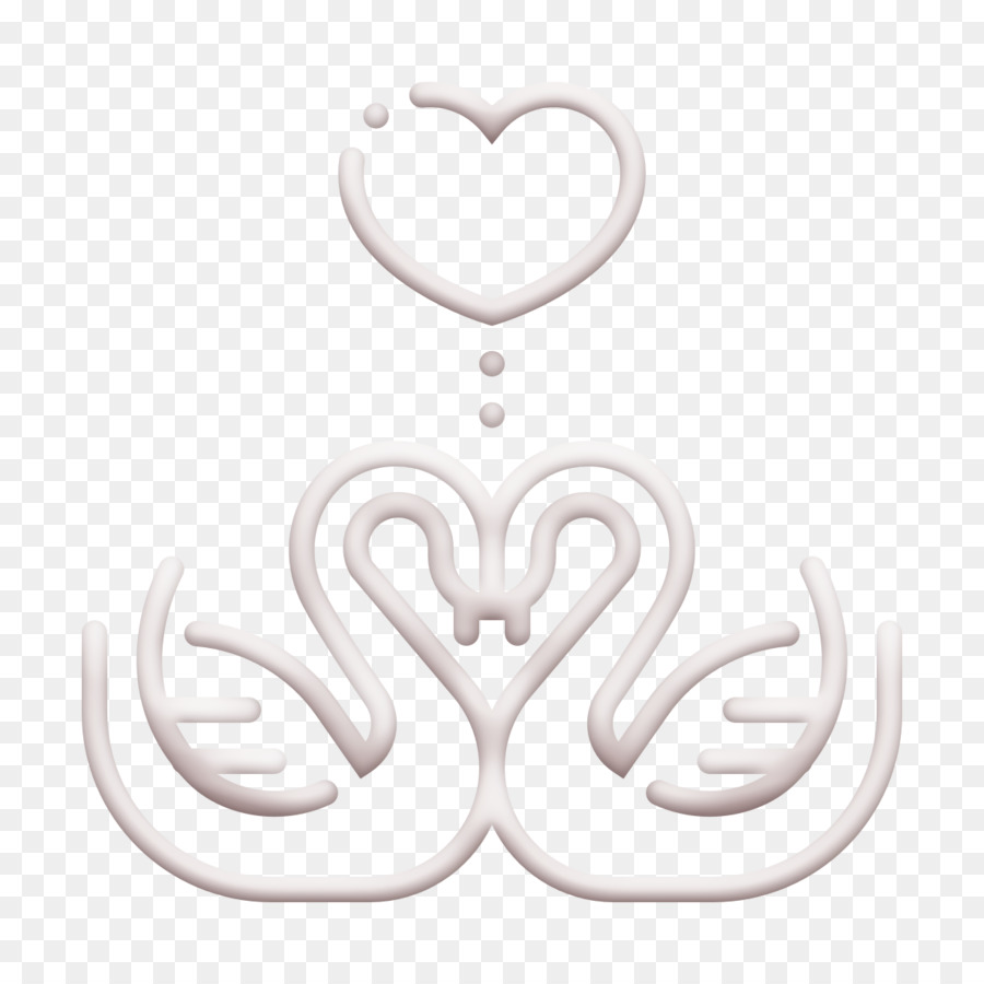 Wedding icon Love and romance icon Swans icon