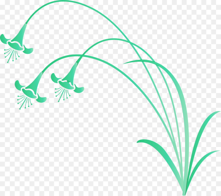 grüne Blattlinie Graspflanze - 