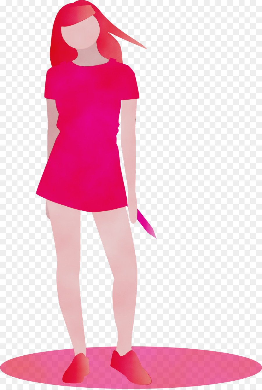 pink standing magenta costume
