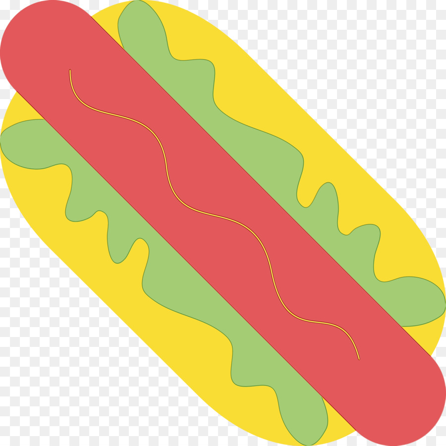 Fast Food gelb Hot Dog Hot Dog Brötchen amerikanisches Essen - 