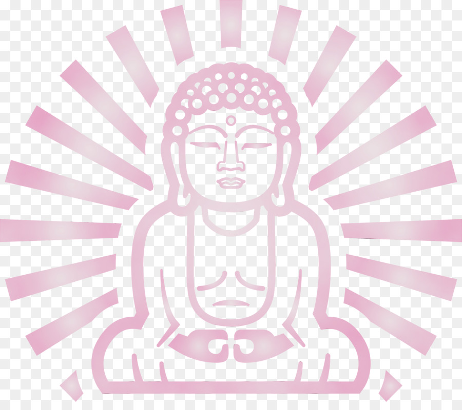 white pink head meditation logo