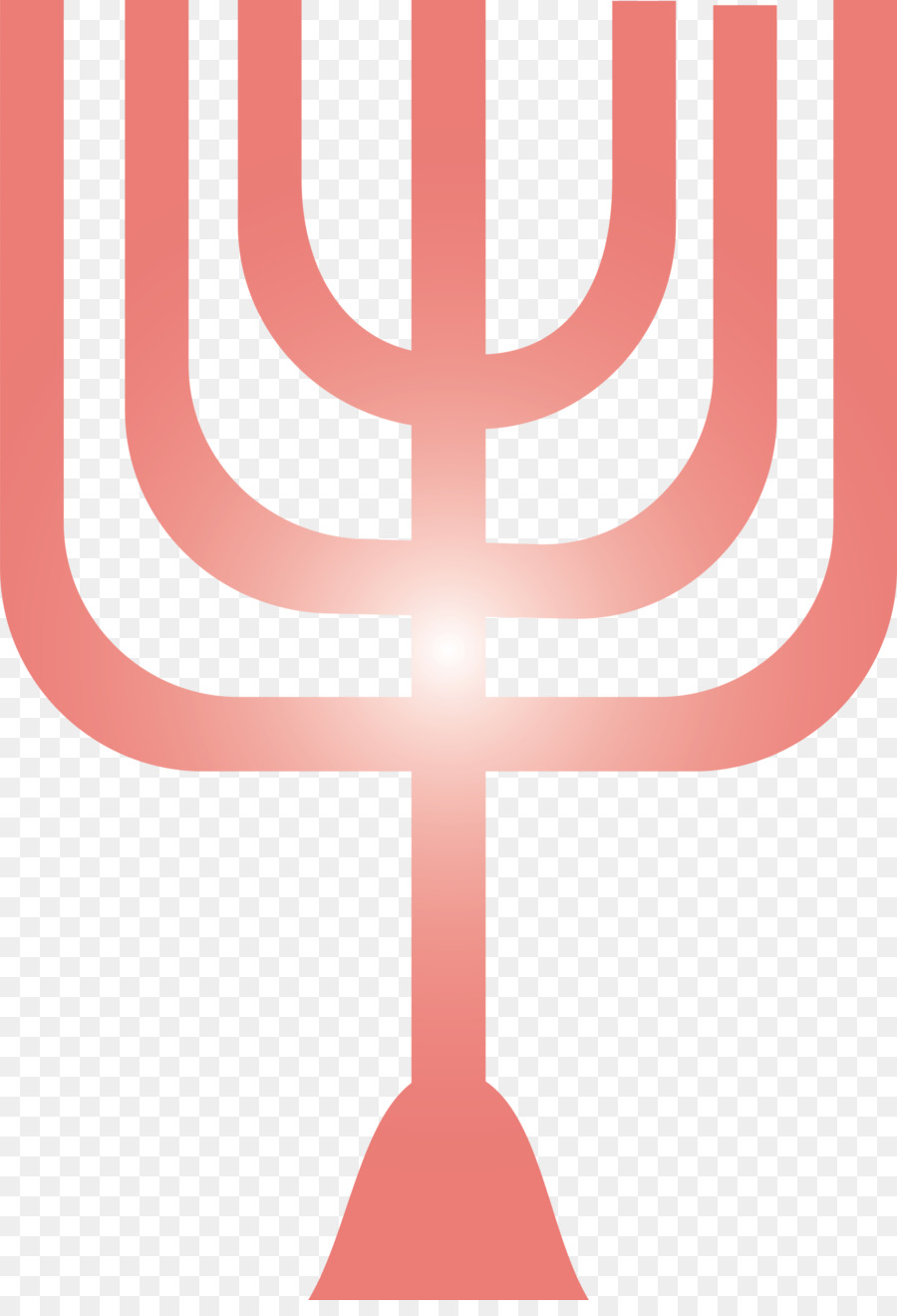 rosa Linie Menora Symbol Kreuz - 
