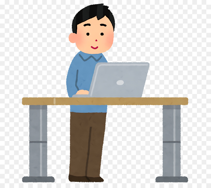 Cartoon Stehpult Job Computer Schreibtisch - 