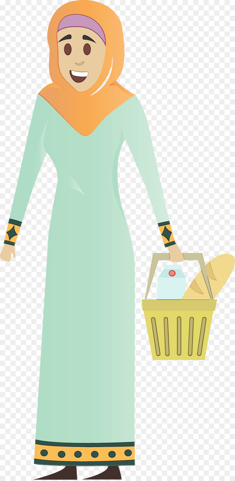 Cartoon grünes Kleid Kostüm - 