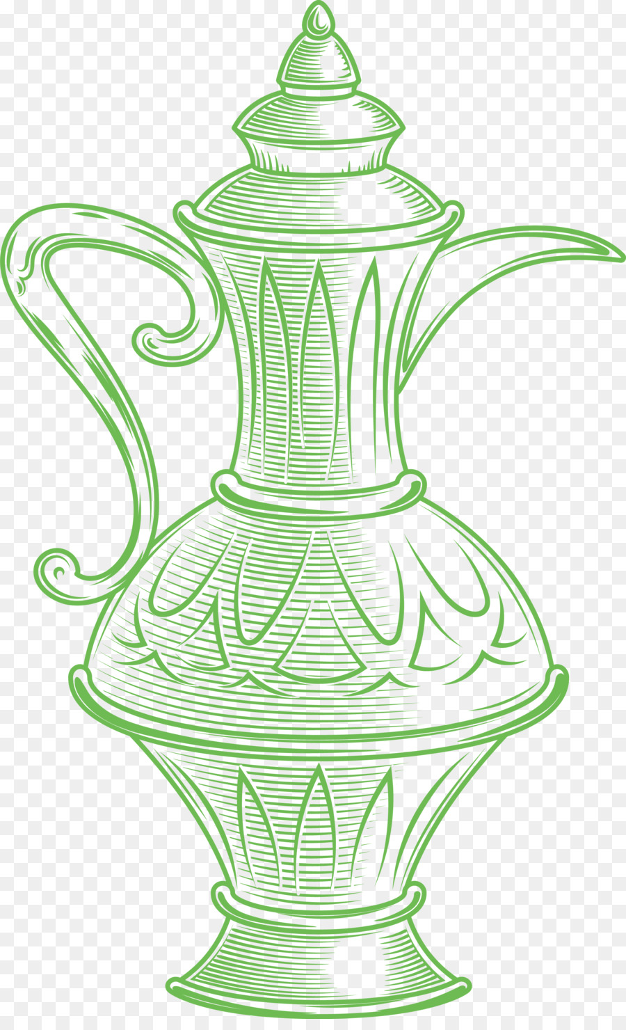 green vase serveware
