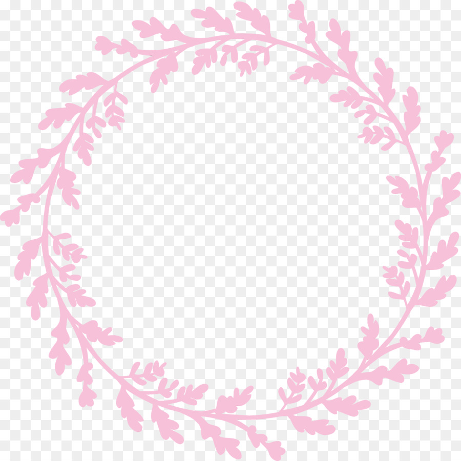 cerchio di piante foglia rosa - 