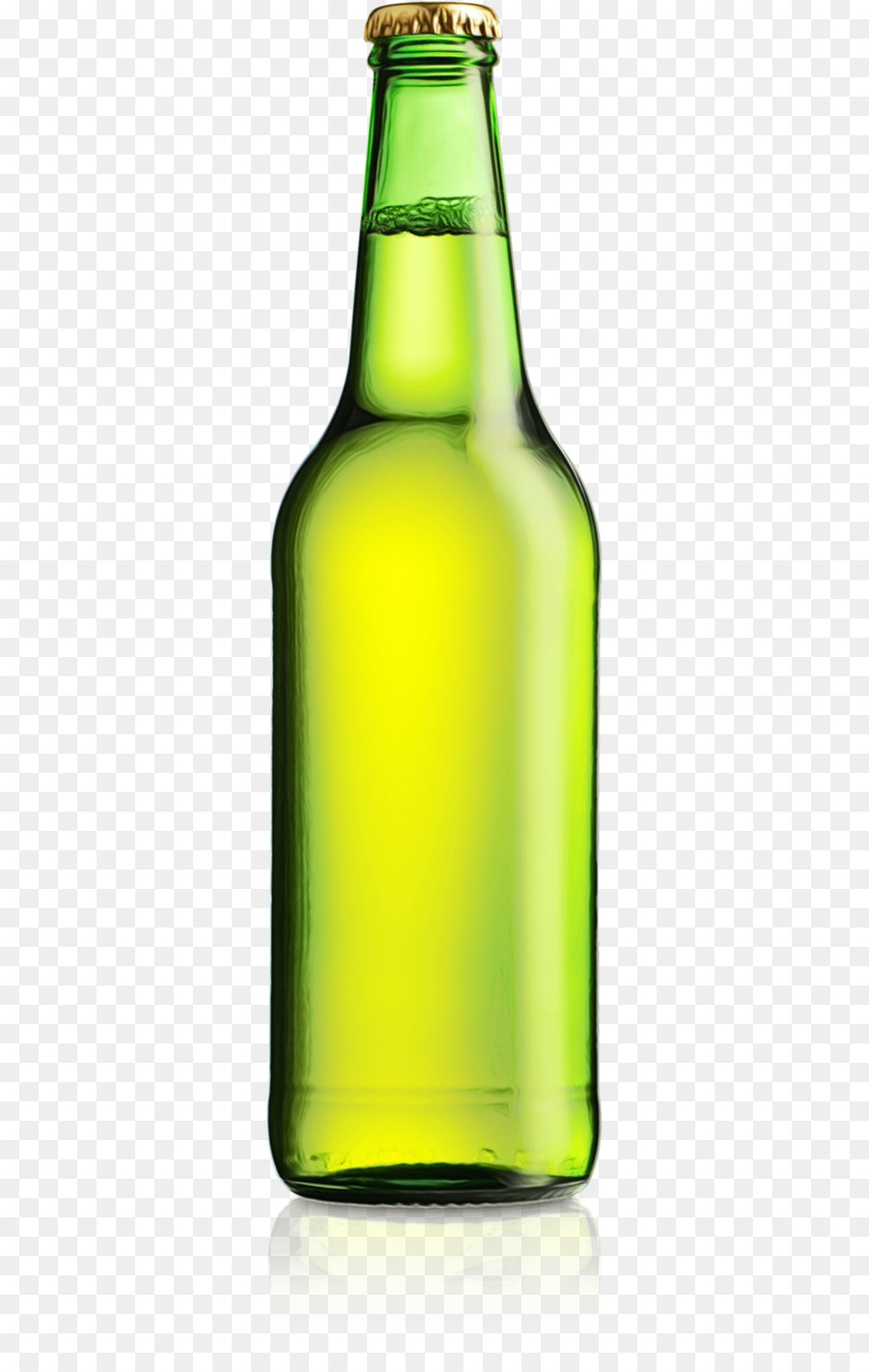 chai thủy tinh màu xanh lá cây chai bia uống - 