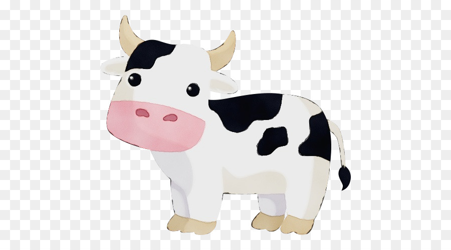 animal figure dairy cow cartoon bovine toy png download - 500*500 - Free  Transparent Watercolor png Download. - CleanPNG / KissPNG