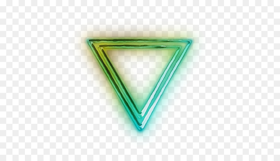 triangolo verde linea triangolo carattere - 