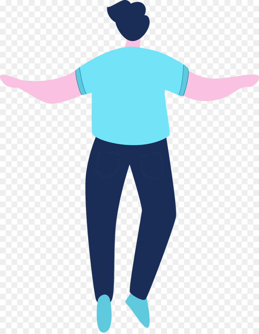 standing turquoise arm animation gesture