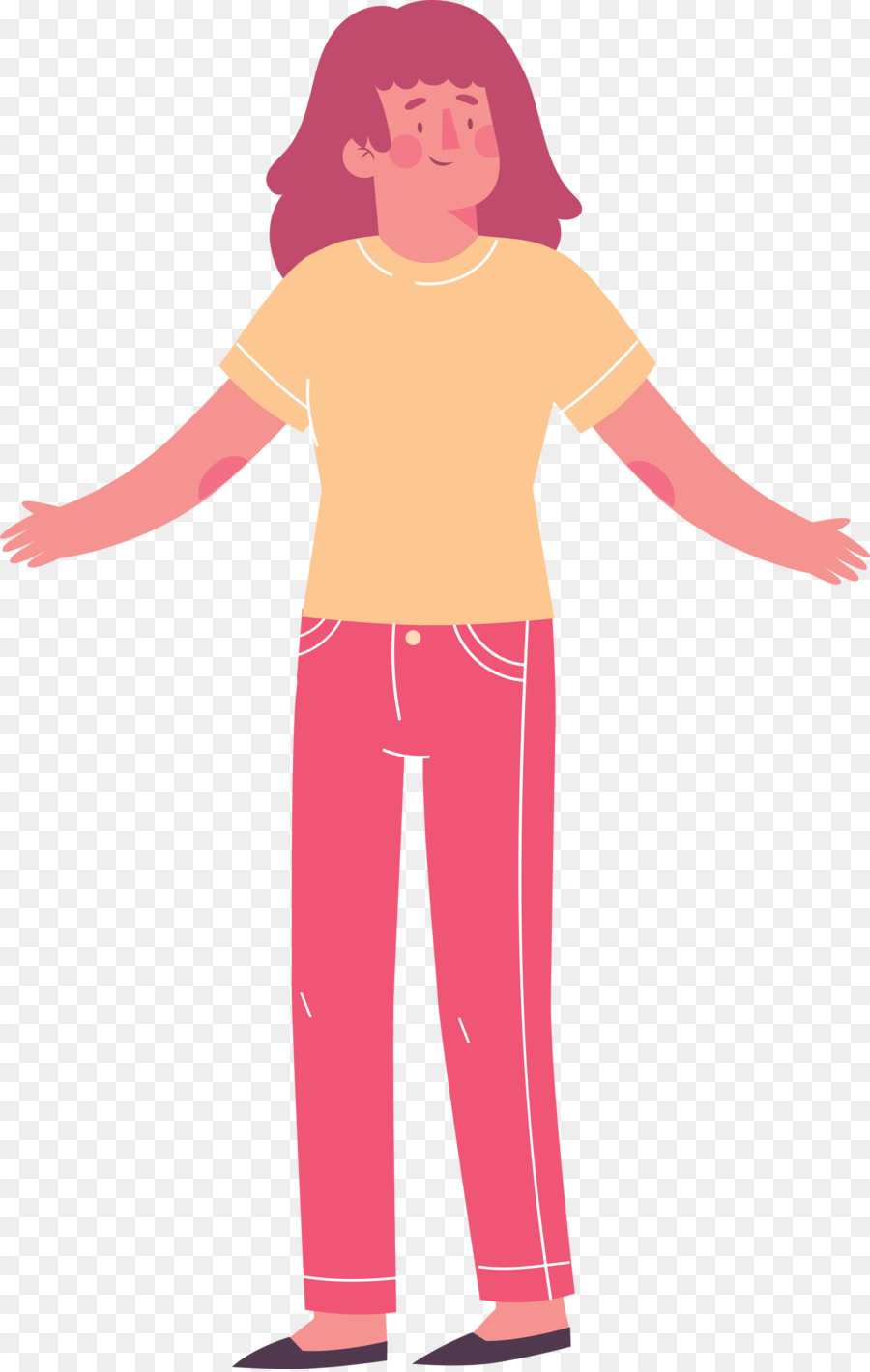 cartoon character sleeve m pink m sleeve