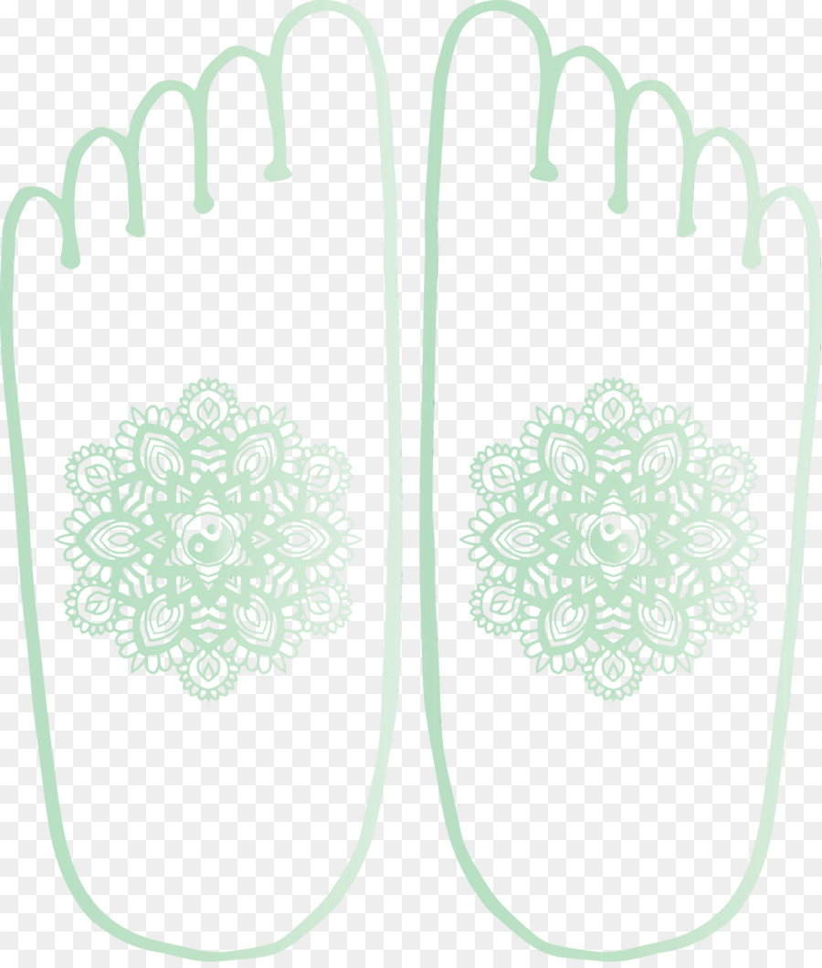 Schuhmuster mit grünem Muster - 