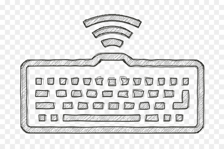 Icona dello strumento di scrittura Icona del computer Icona della tastiera - 
