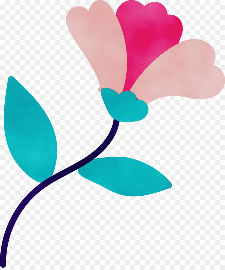 petalo del fiore del gambo della pianta del fumetto della foglia - 