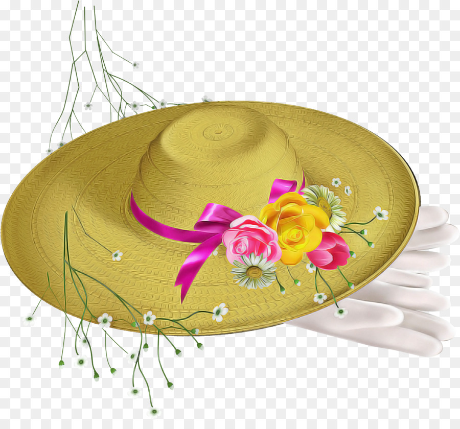 yellow petal hat
