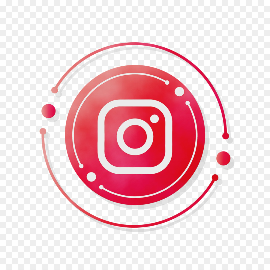 instagram logo icon aquarellfarbe nasse tinte - 