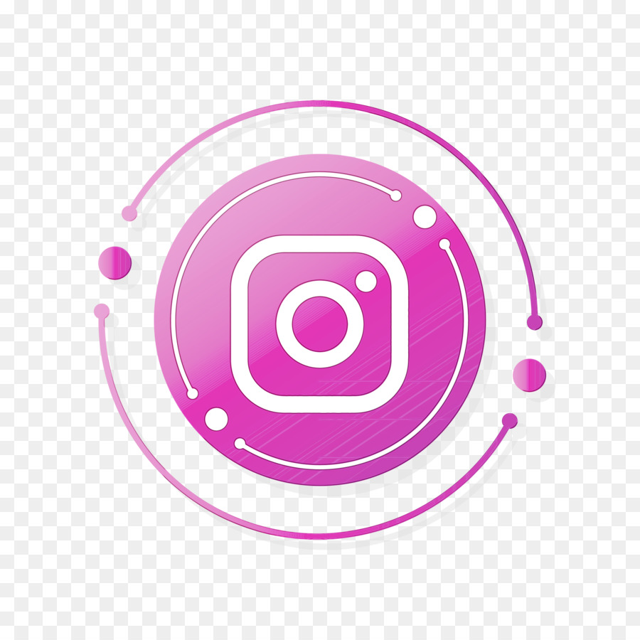 instagram logo icon watercolor paint wet ink