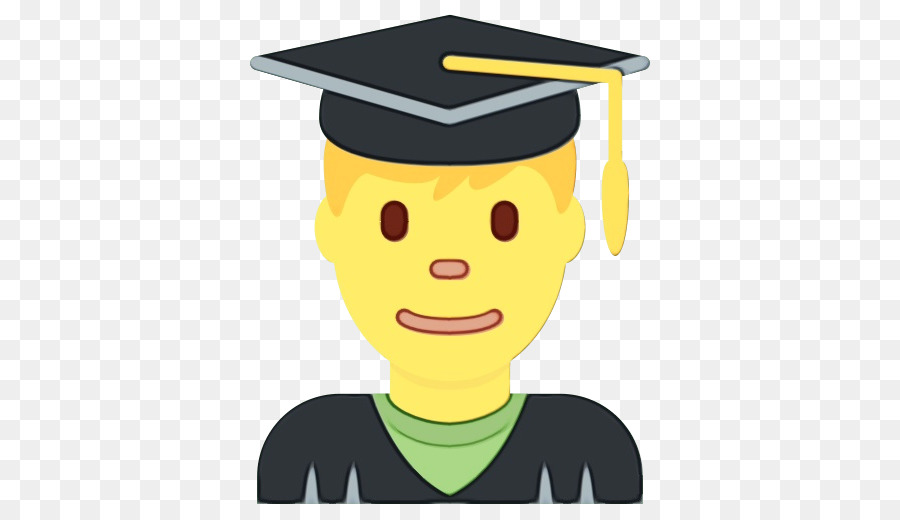 cartoon student graduation ceremony smile drawing png download - 512*512 -  Free Transparent Watercolor png Download. - CleanPNG / KissPNG