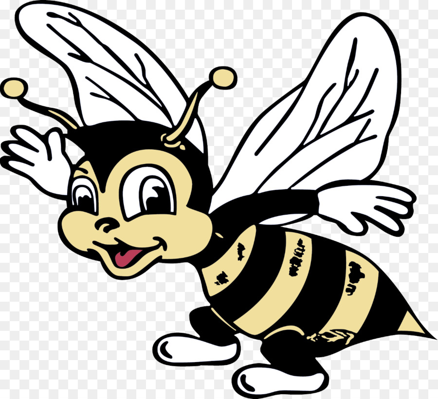 honey bee cartoon character bees yellow