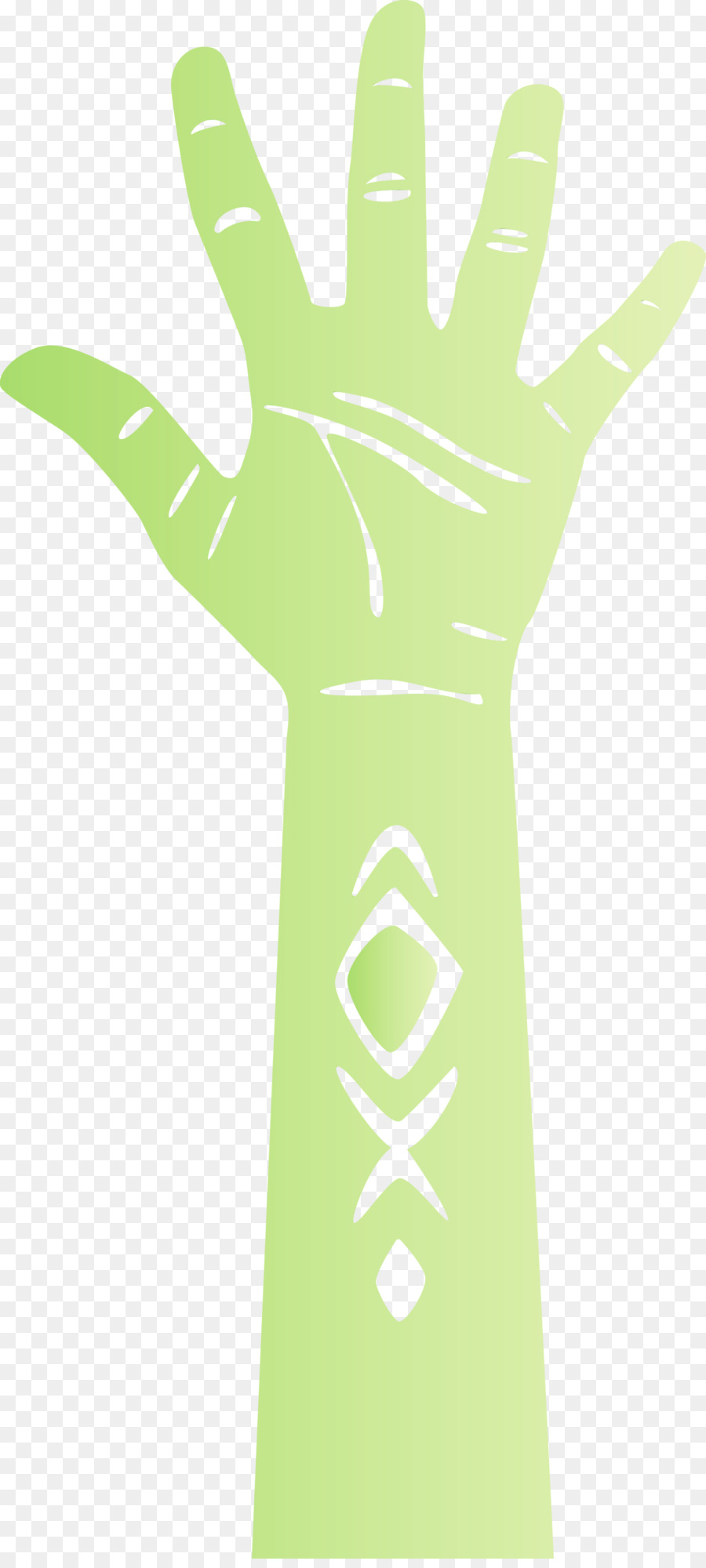 Schutzhandschuh grün, schriftart m-tree Zeile - 