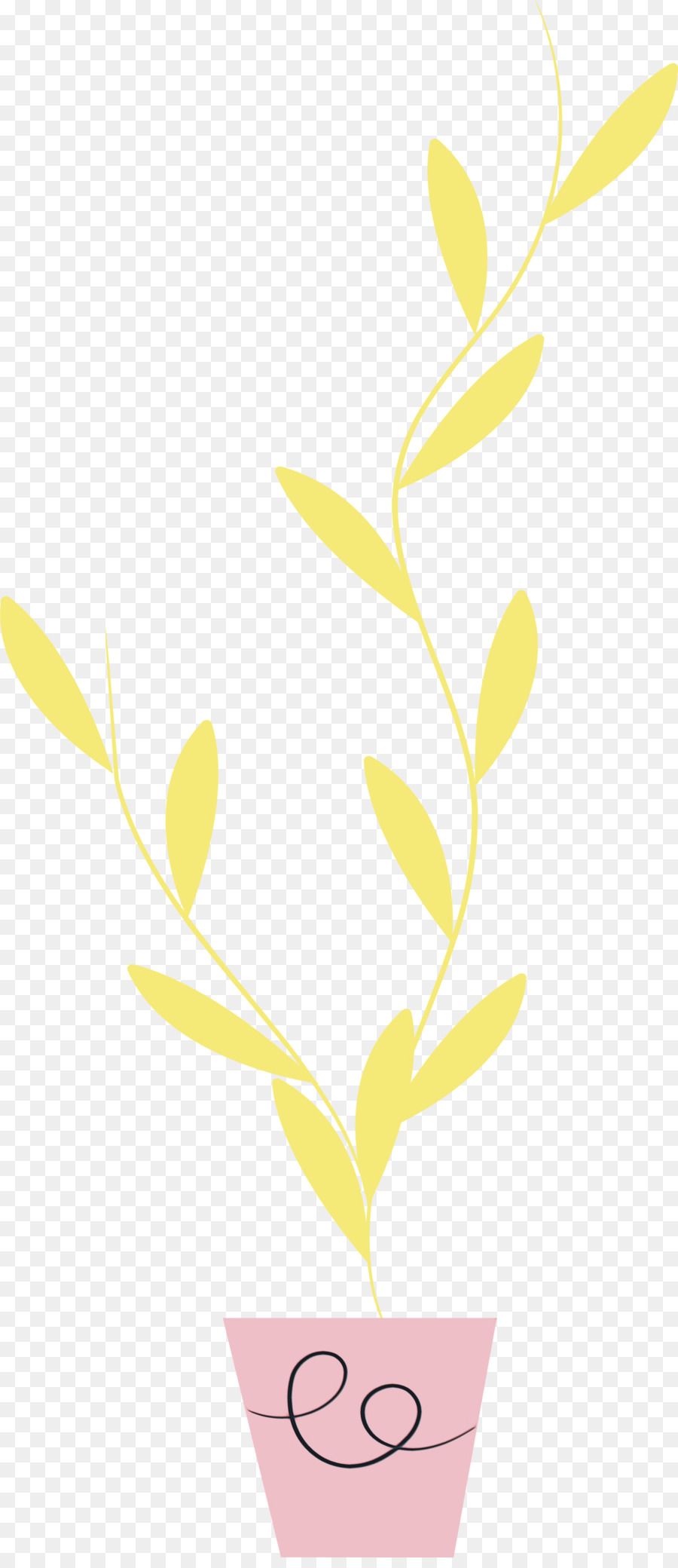 pflanze Stamm-Blatt der Gräser, gelbe Ware - 