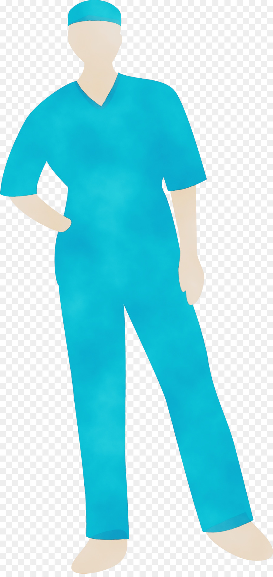 sleeve medical glove uniform glove turquoise